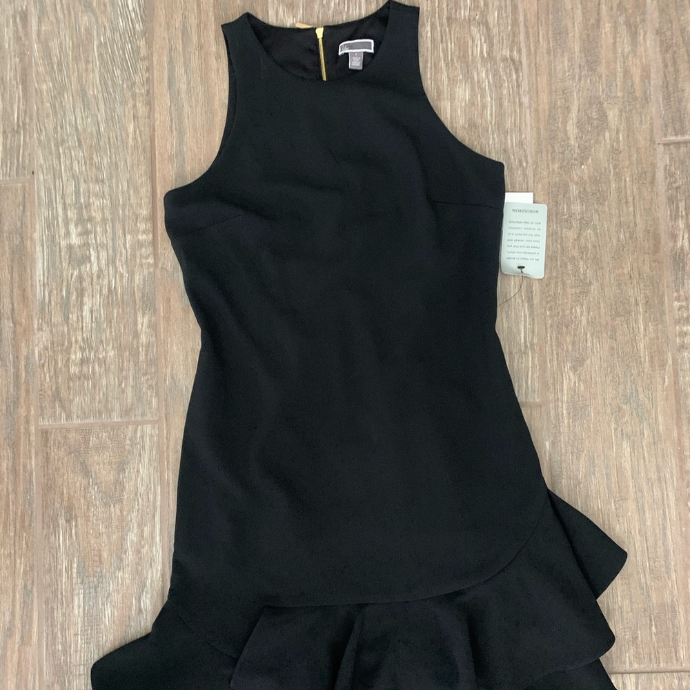 NWT Chelsea28 Black Ruffle Dress